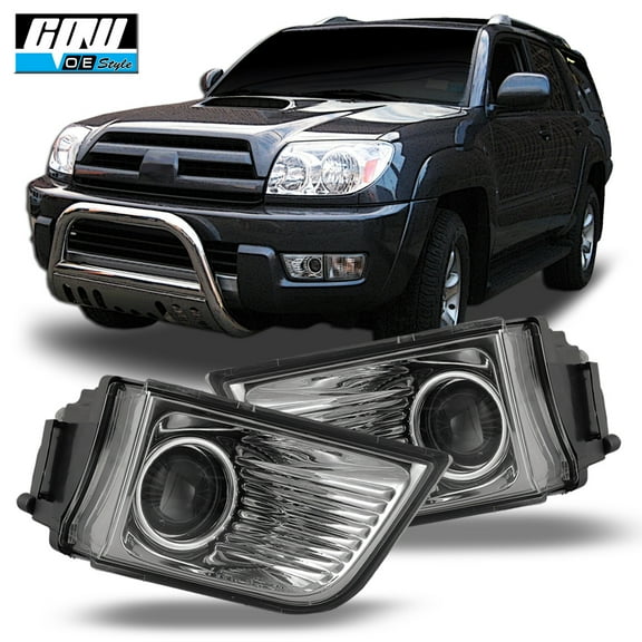 Halogen Projector Clear Lens Fog Lights Pair Set for 2003-2005 Toyota 4Runner