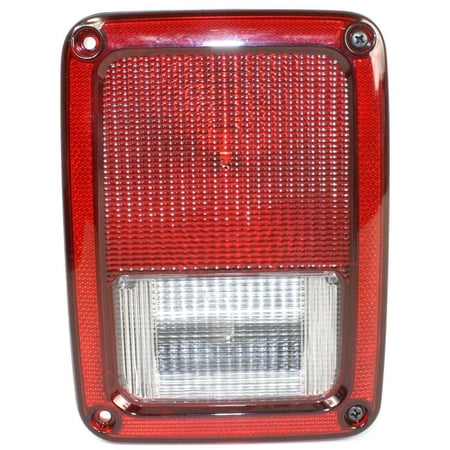 Halogen Tail Light For 2007-17 Wrangler (JK) Right Clear/Red Lens w/Bulbs