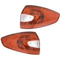 thumbnail image 1 of Halogen Tail Light Set For Ford 2011-2013 Fiesta Outer Clear/Red w/ Bulbs 2Pcs, 1 of 12
