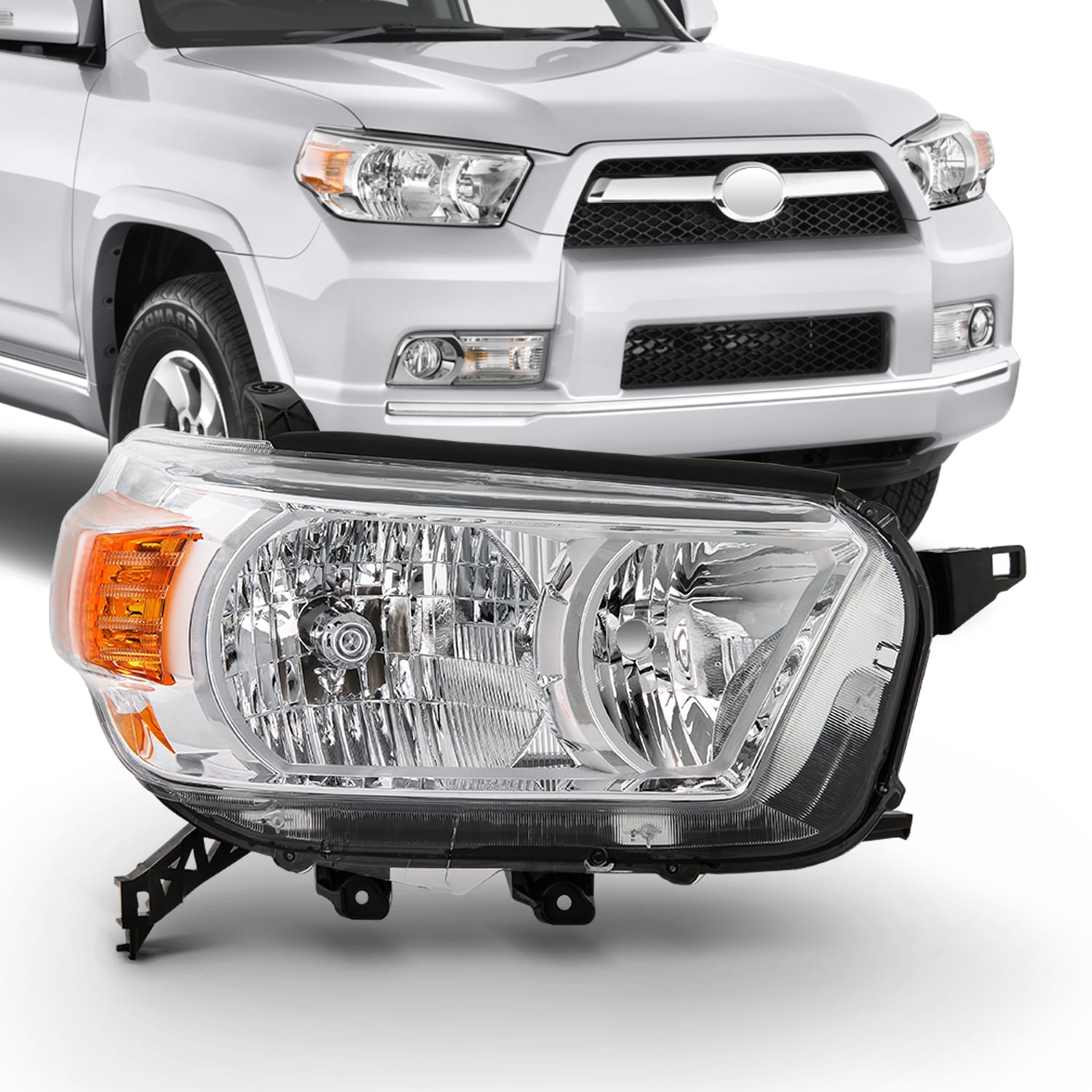 Halogen Typ For 1013 4Runner w/o Trail Package Chrome Headlight