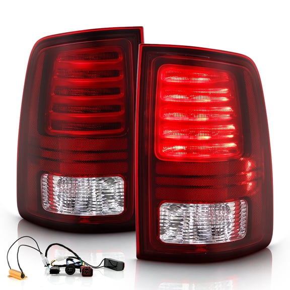 Halogen Upgrade to OE+ Black Interior LED Tail Light 2009-18 Ram 1500 2500 3500
