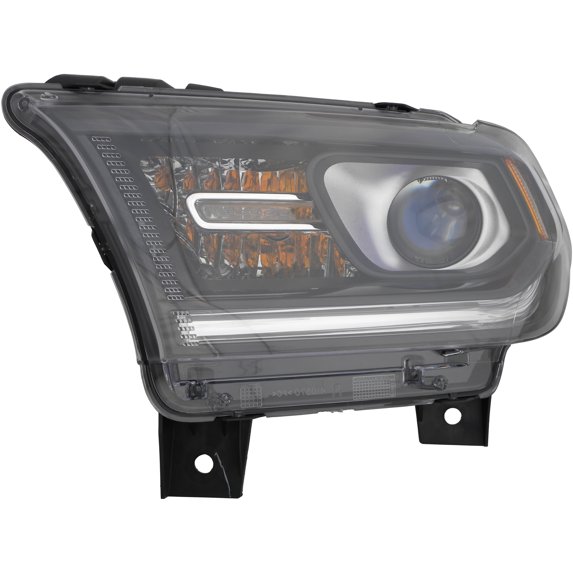 Halogen w/DRL Headlight Black Trim for 14-15 Dodge Durango Left Driver Side