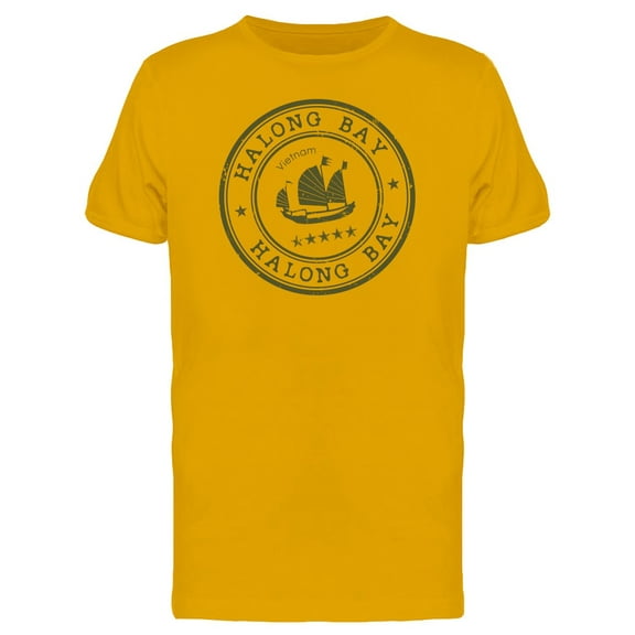 Halong Bay Grunge Vietnam Stamp T-Shirt Men -Image by Shutterstock, Male x-Large