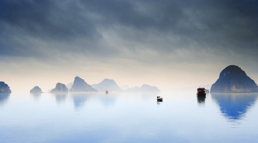 Halong Bay Vietnam Canvas Art - Carson Ganci Design Pics (36 x 20)