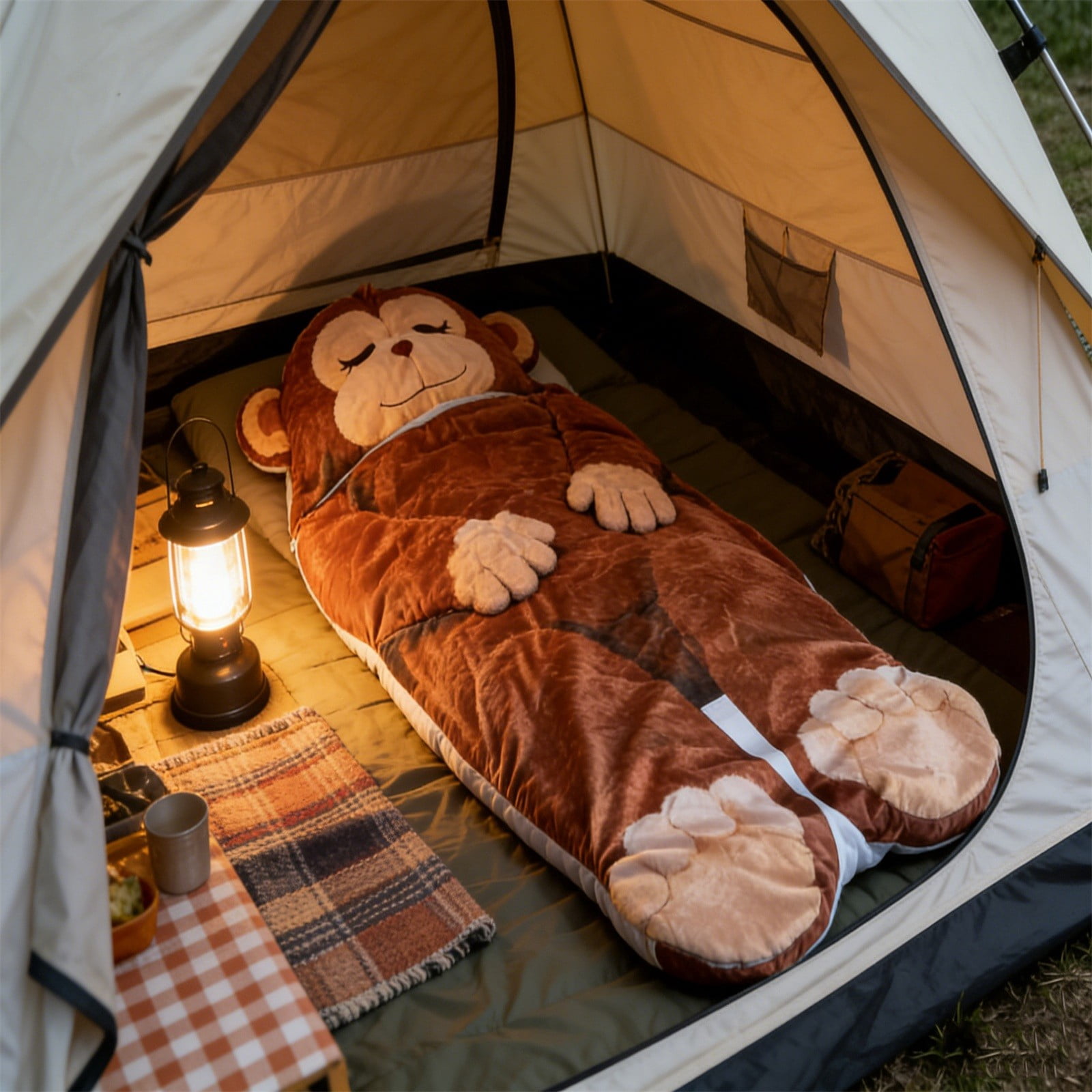 Halons Adorable Cats Envelopes Adult Sleeping Bag, Soft Washable Fabric, Cozy Warm Design for Camping, Sleepovers and Lounging at Home