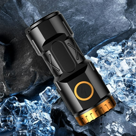 Halons Flashlight | Magnetic Clip Light | LED Strong Brightness | 6 P35 Lamp Beads | Rechargeable 14500 Li-Ion Battery | ABS Material | IPX66 Waterproof | USB Charging | Soft Cover Included | 6