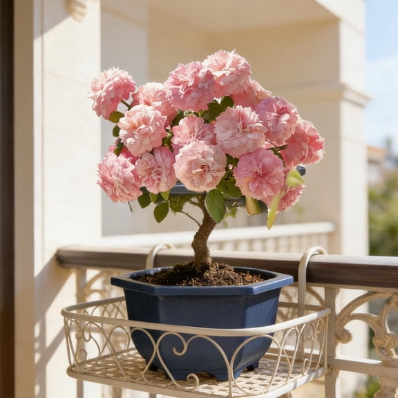 Halons Flower Pot for Indoor Outdoor Plants | Brown Plastic Planter with Drainage Holes, Lightweight Modern Design, Multiple Sizes (S/M/L), Durable Decorative Container for Succulents, Herbs,