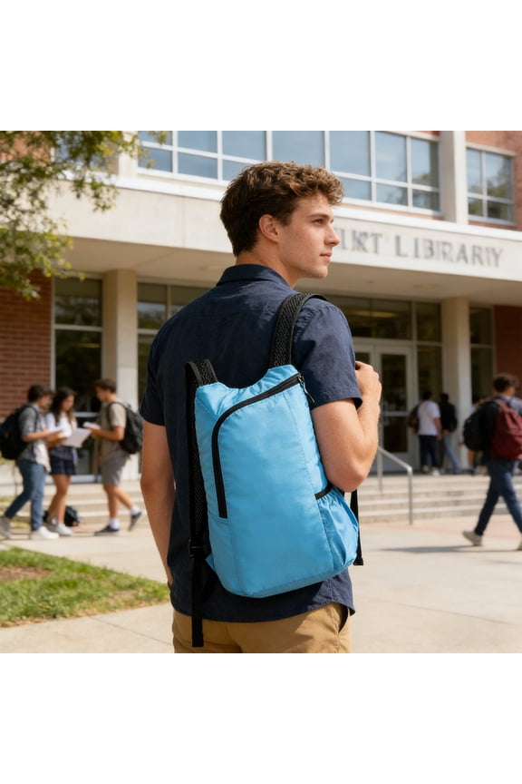 Foldable Backpack - PVC, Lightweight Hiking Backpack, Packable Travel Daypack, Outdoor Sports Backpack, 40x29x13cm for Camping/Cycling/Travel (15.75x12x5.12in)