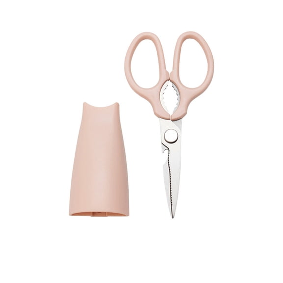 Halons Kitchen Scissors Heavy Duty Stainless Steel | Multifunctional Meat Cutter with Bottle Opener, Nutcracker, Shrimp Peeler | Ergonomic Dishwasher Food Shears for Chicken, Seafood, Vegetables |