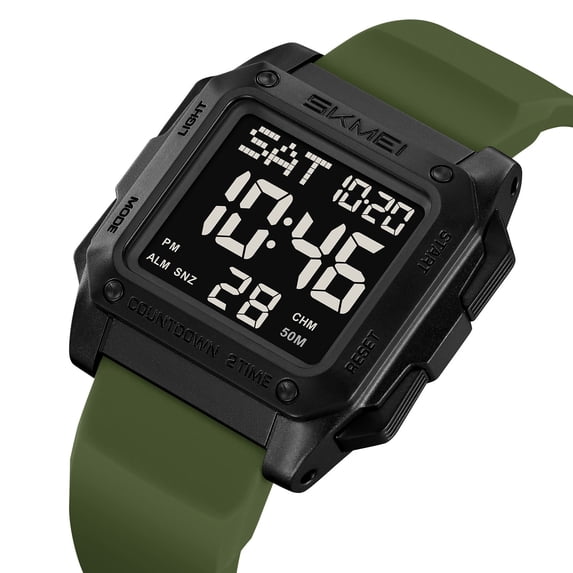 Halons Men's Sports Digital Watch - Waterproof Outdoor Watch, Rugged Hiking Watch with Luminous Display, Shock-Resistant for Running/Camping/Swimming (1.8in Dial)