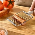 thumbnail image 1 of Halons Stainless Steel Tomato Slicer - Ergonomic Kitchen Slicer, Handheld Multipurpose Slicer for Cheese & Sausage, Easy-Clean Blade for Uniform Cutting (7x3in), 1 of 6