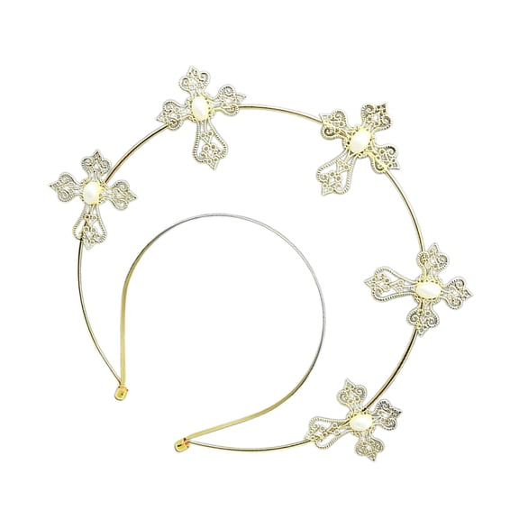 Halos Crown Headband Gothic Headpiece Women Virgin Headwear Tiaras Hair Hoop Wedding Party Hair Accessories