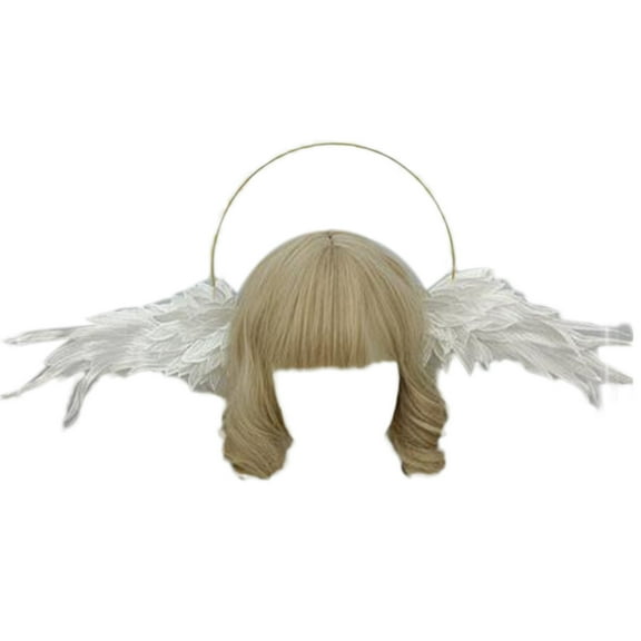Halos Crowns Angel Wing Headband Tiaras & Crowns for Women Gothic Cosplay Hair Accessories Headpiece