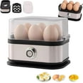 thumbnail image 1 of Halreactody Stainless Steel Egg Cooker, Multifunctional Rapid Egg Cooker 6 Egg Capacity with Auto Shut, 1 of 7