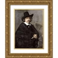 thumbnail image 1 of Hals, Frans 19x24 Gold Ornate Wood Framed with Double Matting Museum Art Print Titled - Portrait of a Gentleman, 1 of 4