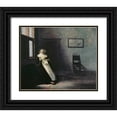 thumbnail image 1 of Hals, Frans 31x26 Black Ornate Wood Framed with Double Matting Museum Art Print Titled - Woman Tearing Up a Letter, 1 of 4