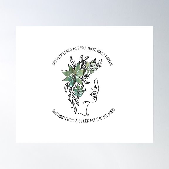Halsey Garden Growing From A Black Hole In My Mind Poster Wall Art, Modern Wall Decor For Living Room Bedroom, 16x24 UNFRAMED