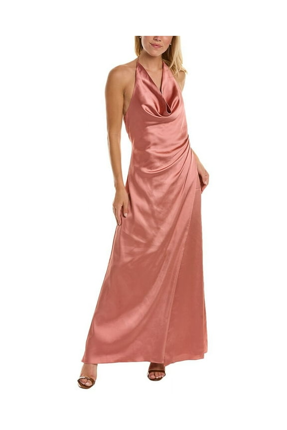 Women Polyester Sutton Gown, 4, Pink