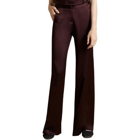 Halston Womens Office Wear Professional Dress Pants Purple 10