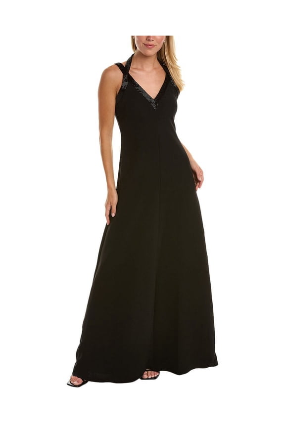 womens Allison Gown, 4, Black