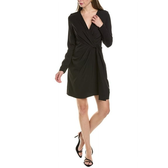 Halston womens Carmina Mini Dress, 2, Black