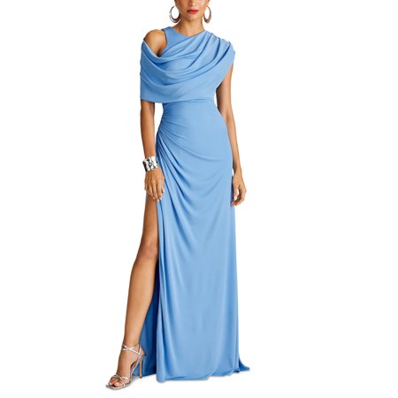 Halston womens Casi Gown, 10, Blue