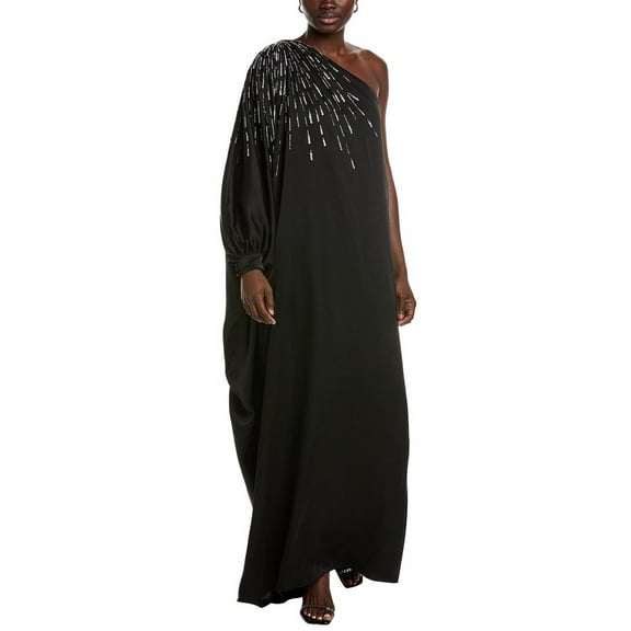 Halston womens Chaya Gown, 0, Black