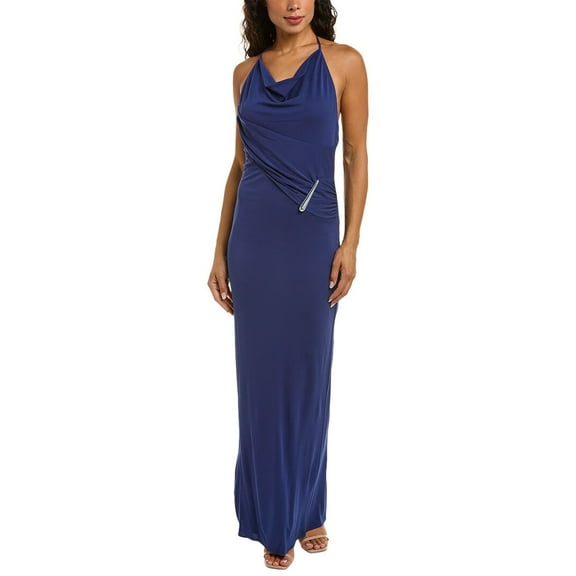Halston womens  Christina Gown, 4, Purple
