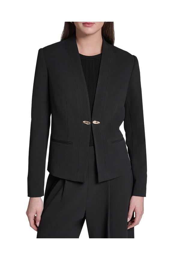 womens Collarless Blazer, 2