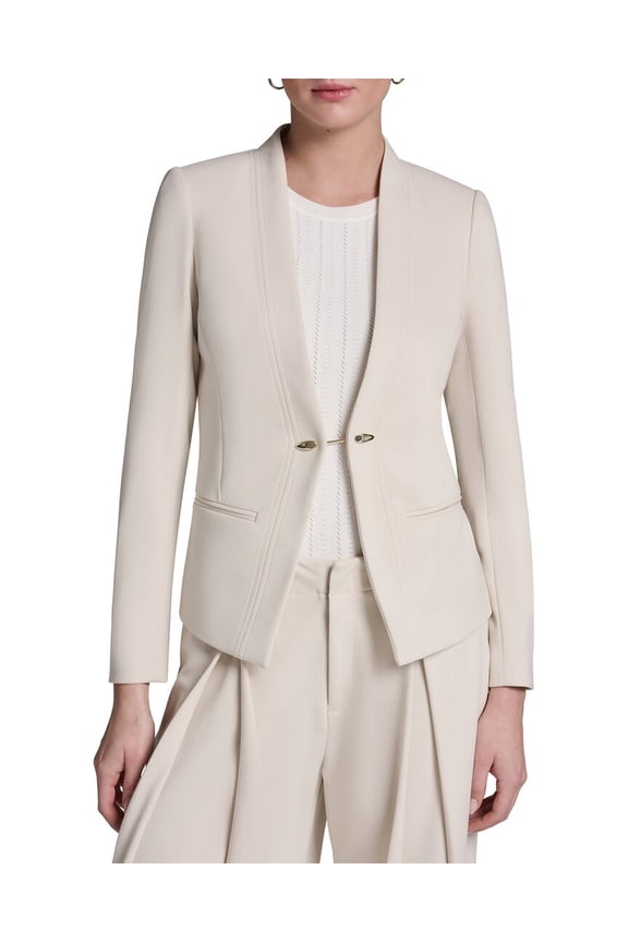 womens Collarless Blazer, 2
