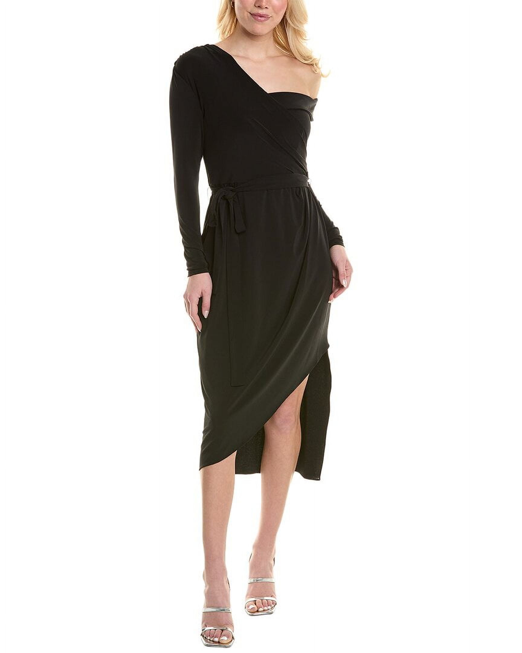 halston eden asymmetrical dress Asymmetric Draped Gown