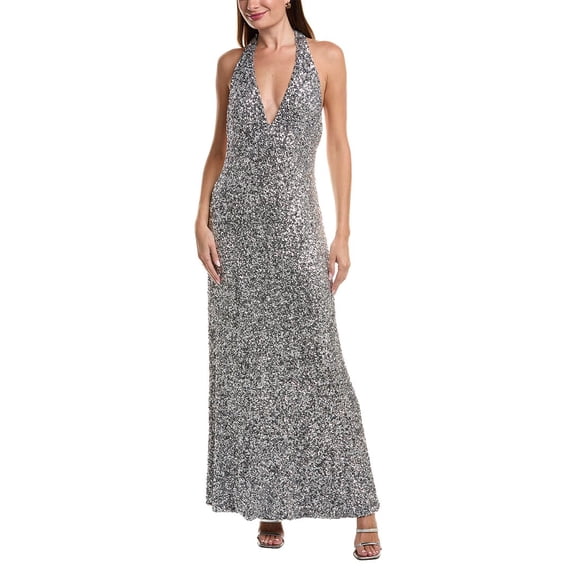 Halston womens  Ena Sequin Gown, 14