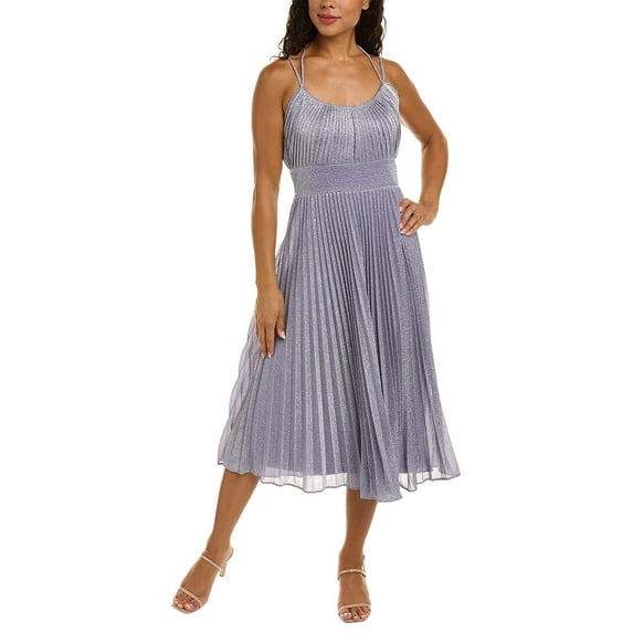 Halston womens Evelia Dress, 2, Blue