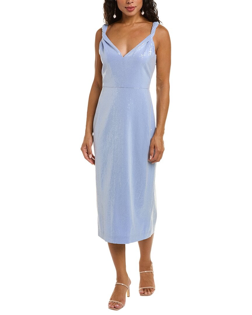 Halston womens Keira Dress, 0, Blue - Walmart Business Supplies