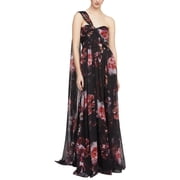 Halston womens Lina Chiffon Gown, 8