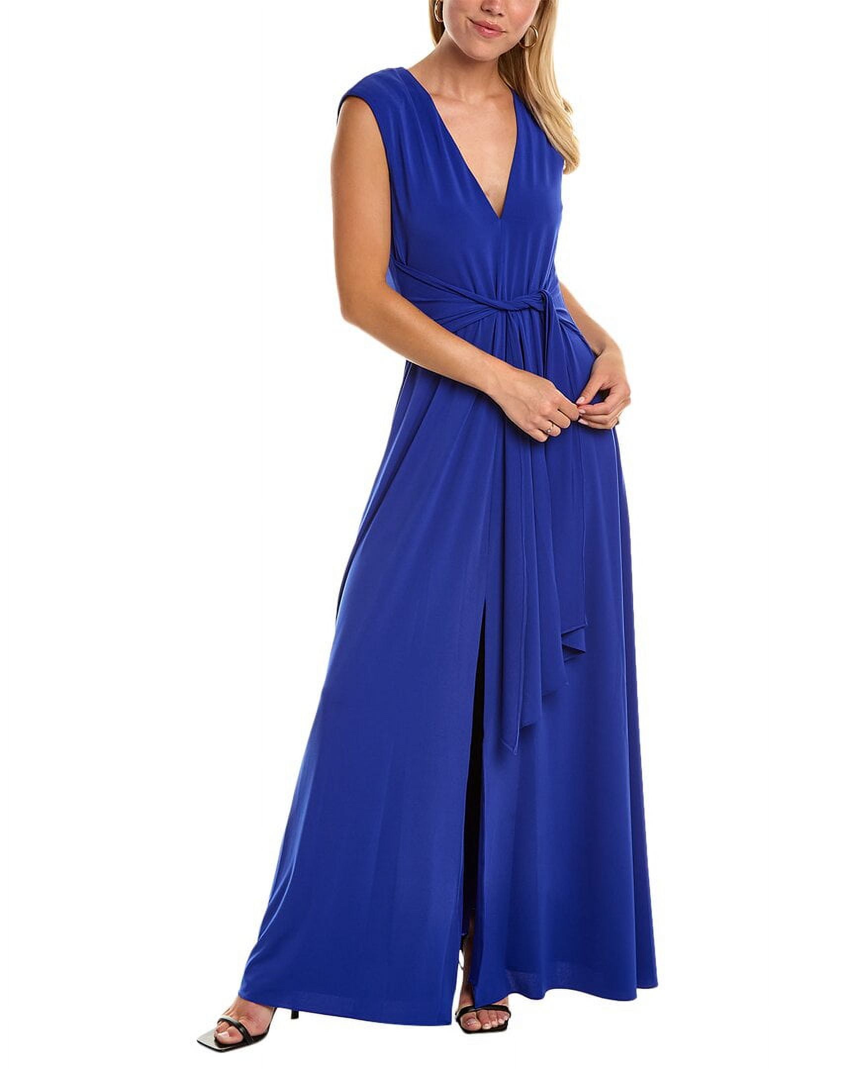 halston blue dress Runaway The Label Halston Maxi Dress in Agave Blue