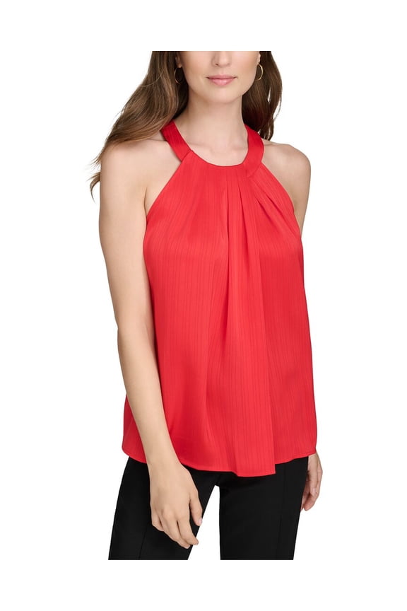 womens Pleated Halter Top, s