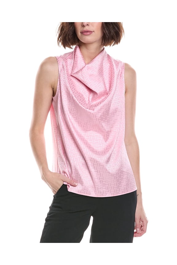 womens Sleeveless Cowl Neck Monogram Top, s