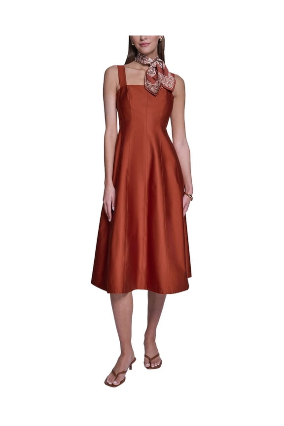 womens  Sleeveless Sateen Dress, 6