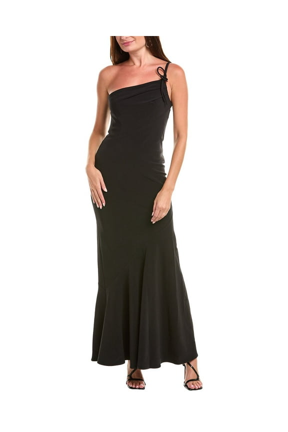 womens Sybil Gown, 4, Black