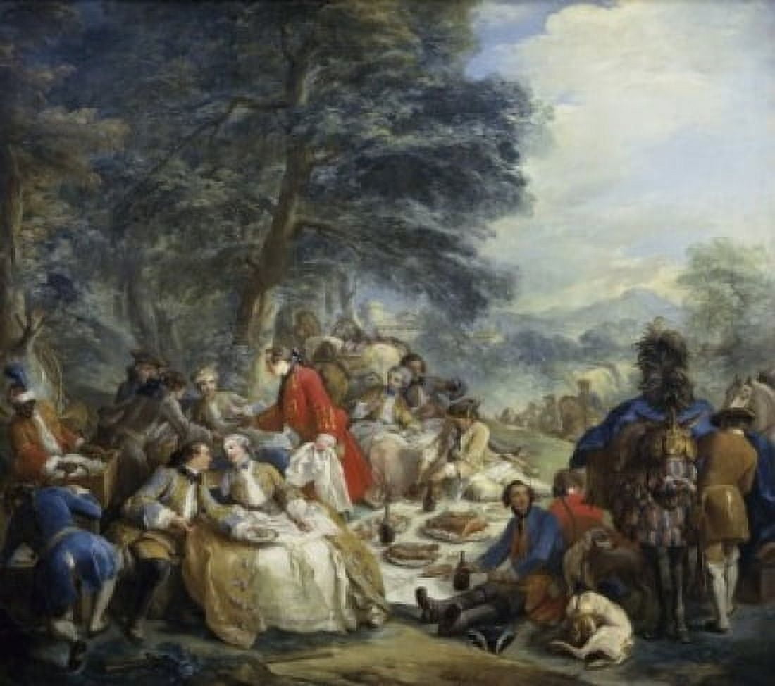 Halt In The Hunt 1737 Carle Van Loo 1705-1765 Flemish Musee Du Louvre Paris Canvas Art - Carle Van Loo (24 x 36)