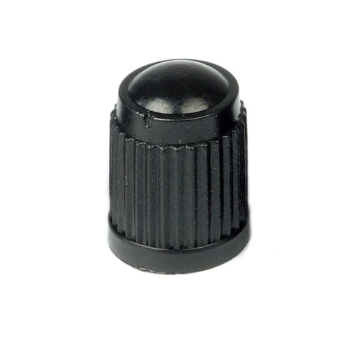 Haltec A-100-VC-8 Black Tire Valve Caps, Plastic Valve Stem Caps, Box of 100