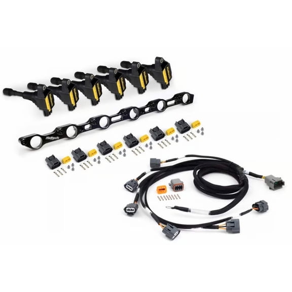 Haltech Toyota JZ R35 Coil Conversion Kit w/Bracket Coils Connectors Harness (1JZ/1JZ VVT/2JZ)