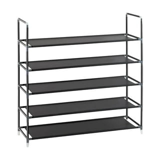 Adjustable Shoe Cabinet, HAIOOU Wooden Shoe Rack for Entryway Closet, Free  Standing Shoe Organizer with 5 Adjustable Shelves for 10-15 Pairs Sneakers  High Heels, 27.5 x 11.8 x 35.43inch- White 