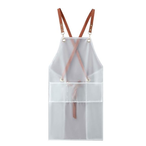 Halter Apron Oil-proof Overalls Household Kitchen Cross Back TPU Cooking Apron