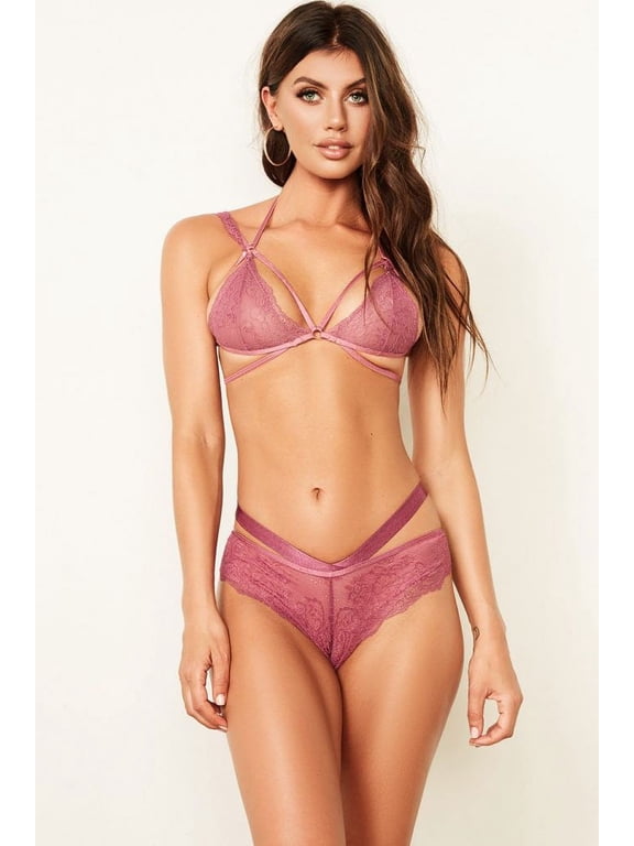 Halter Cageback Style Triangle Bralette L