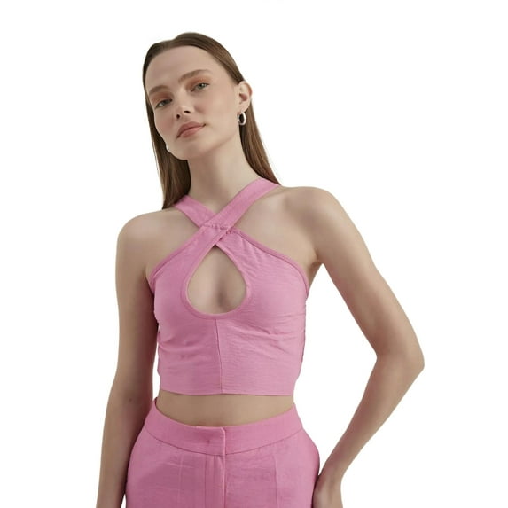 Halter Cut Out Crop top