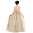 thumbnail image 1 of Halter Lace Criss-Cross Back Flower Girl Dress Communion Baptism Gown Wedding Father Daughter Dance Ballroom L248 10, 1 of 2