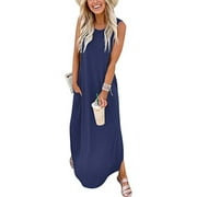 GSPANHAN Halter Maxi Dress Teacher Clothes Natural Life Clothing For Women Blue Dress Women Dresses For Women 2023 Casual Grandmother Of The Bride Dresses With Jackets Mauve Dress For Women