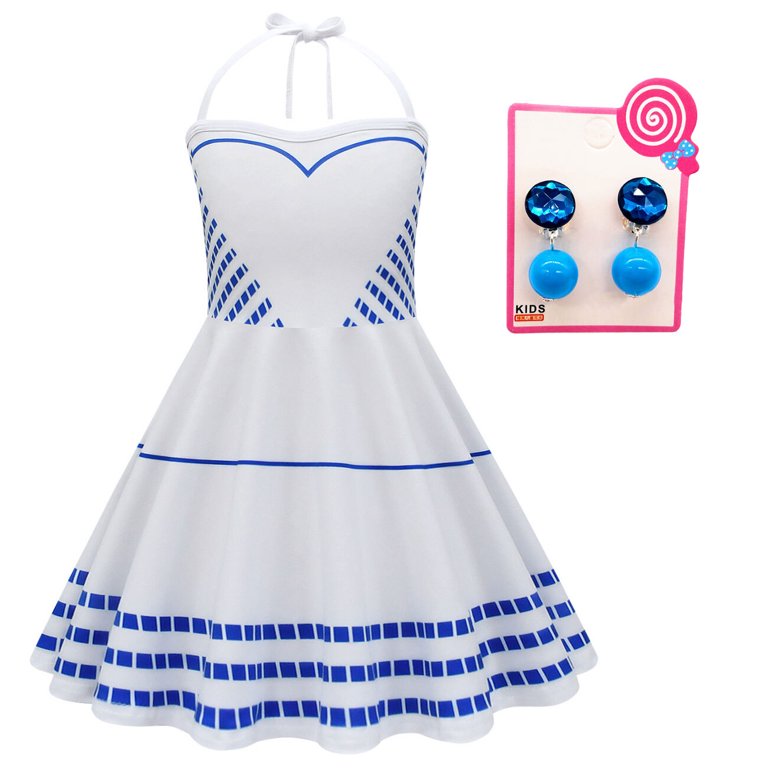 Halter Neck Costume Dress for Girls Halloween Movie Cosplay
